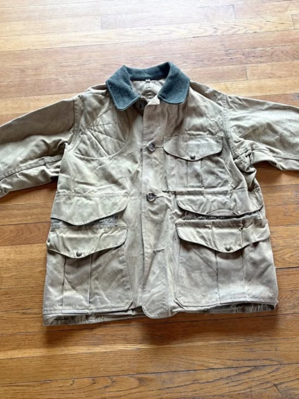 VTG FILSON Men's 40 M/L Lot 62 Stand Up Tin Cloth Jacket Upland Hunting Oil Wax